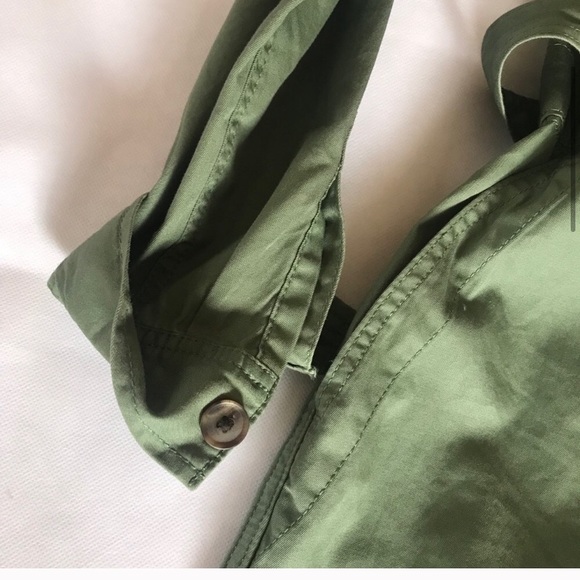 Today Only Sale Gap Utility Romper Jumper Twig Green sizes 6 8 - Picture 3 of 8